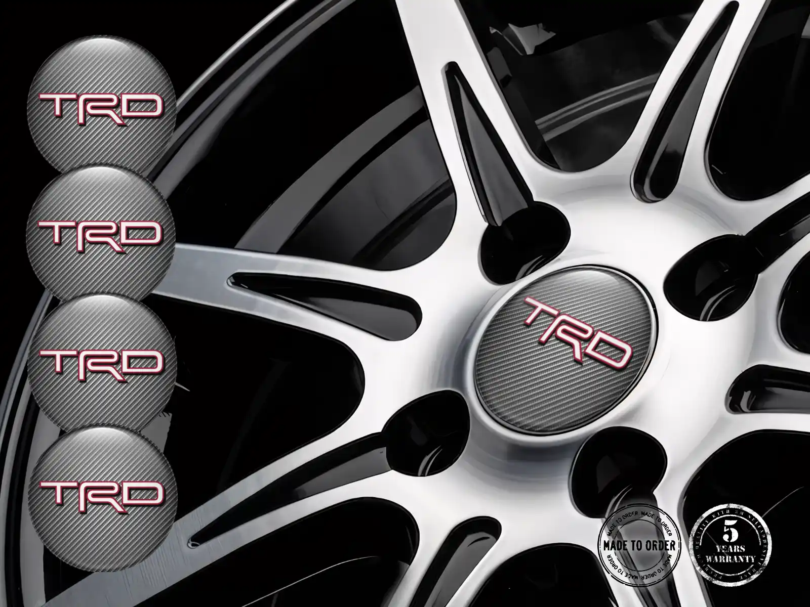 Toyota TRD Emblemas de Rueda Avanzados Grilla Stellar Momentum